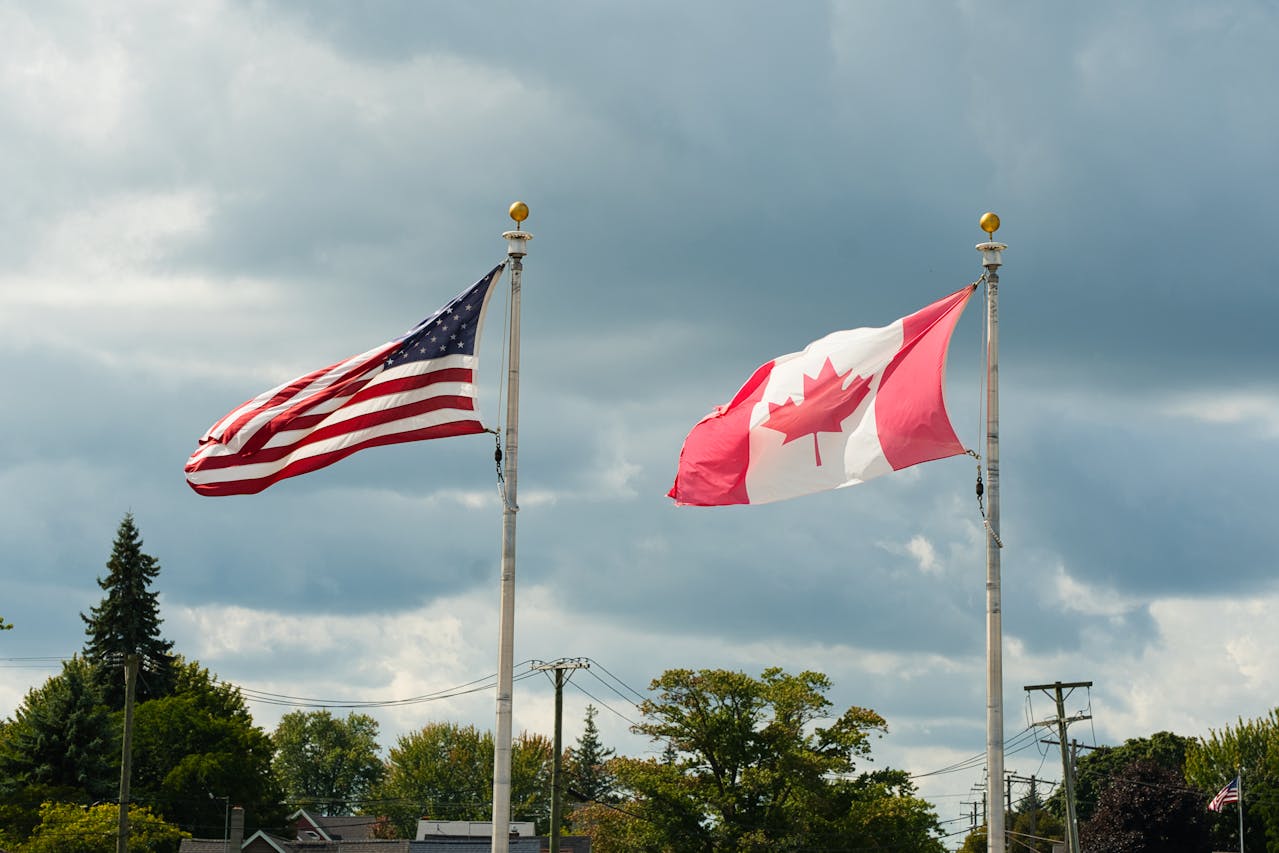 US and Canada Flags